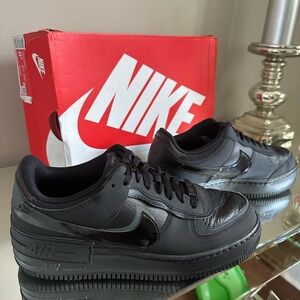 — SOLD!! — Nike Air Force 1 Shadow Black Sneakers Women’s 10 Excellent